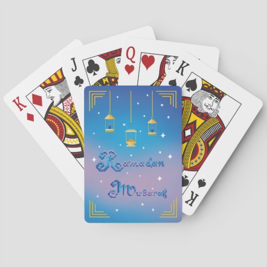 Ramadan Mubarak Spielkarten (Rückseite)