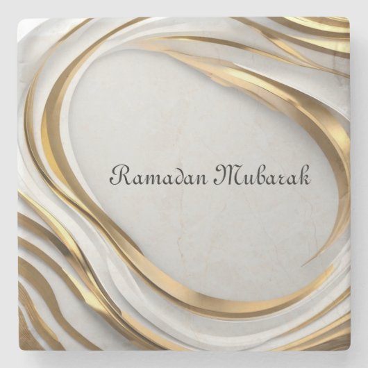 Ramadan Mubarak Stone Untersetzer (Vorderseite)