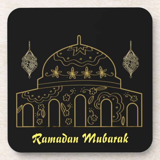Ramadan Mubarak Throw Pillow Getränkeuntersetzer (Vorderseite)