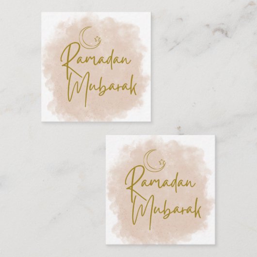 Ramadan Mubarak Treuekarte (Vorne/Hinten)
