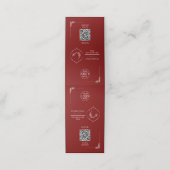 Ramadan QR-Code-Tischkarte | Rotes Iftar-Menü S Treuekarte (Außenseite Aufgefaltet)