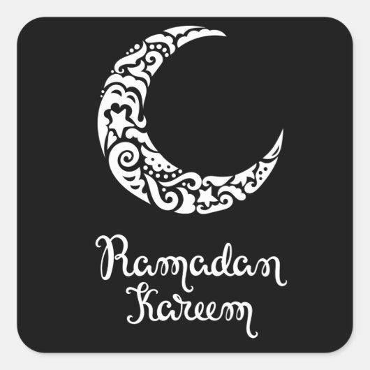 Ramadan Quadratischer Aufkleber (Vorderseite)