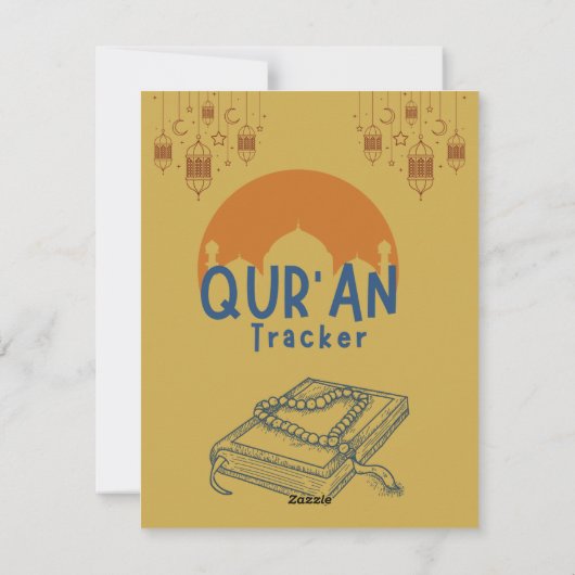 Ramadan Qur'an Reading Tracker Feiertagskarte (Rückseite)