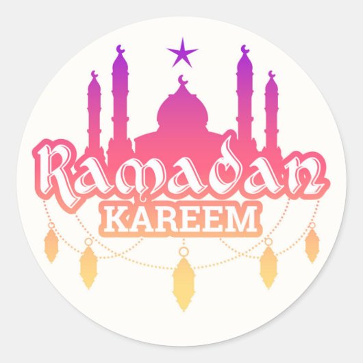 Ramadan Runder Aufkleber (Vorderseite)