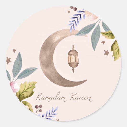 Ramadan Runder Aufkleber (Vorderseite)