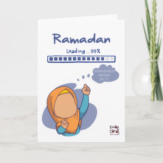 Ramadan-Segen - Süßes Mädchen Karte (Vorderseite)
