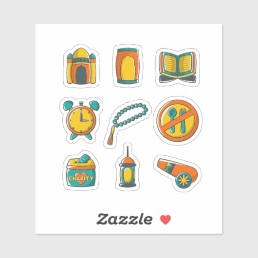 RAMADAN STICKERS AUFKLEBER (Blatt)