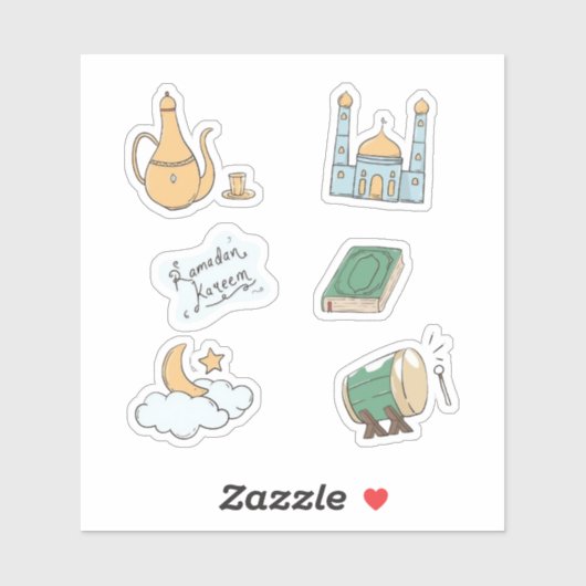 RAMADAN STICKERS AUFKLEBER (Blatt)