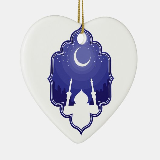 Ramadan u. Gruß Eid al-Fitrs Mubarak Keramikornament (Rechts)