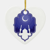Ramadan u. Gruß Eid al-Fitrs Mubarak Keramikornament (Vorne)