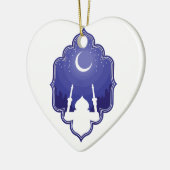 Ramadan u. Gruß Eid al-Fitrs Mubarak Keramikornament (Links)