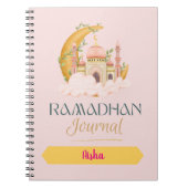 Ramadan Zeitschrift mit rosa Moschee Notizblock (Vorderseite)