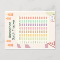 Ramadhan Salah Tracker Postkarte