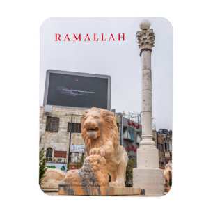 Ramallah Al-Manara Square View Kühlschrankmagnet Magnet