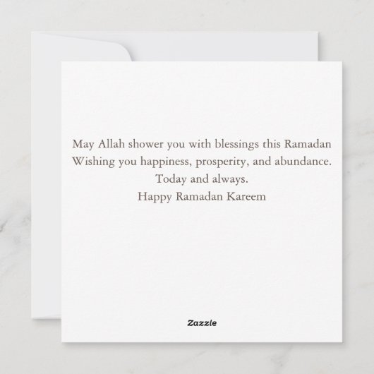 Raman Kareem Feiertagskarte (Rückseite)