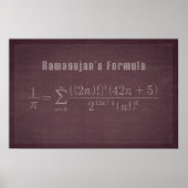 Ramanujans Pi Formel - Math Poster (Vorne)