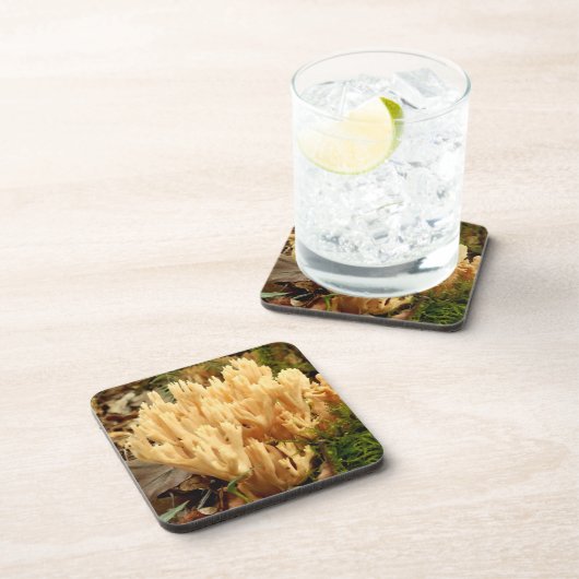 Ramaria stricta Fungi Hard Plastic Untersetzer (Rechte Seite)