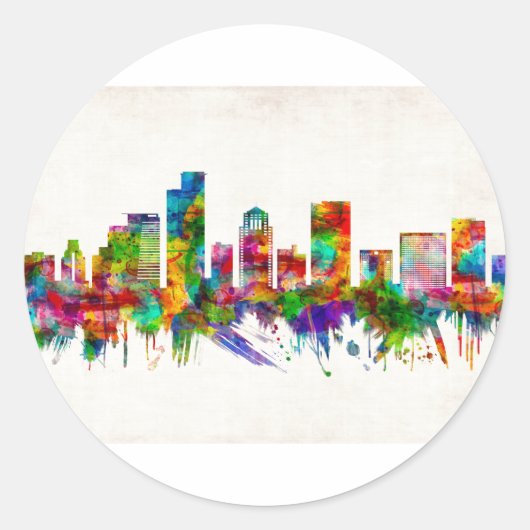 Ramat Gan Israel Skyline Runder Aufkleber (Vorderseite)