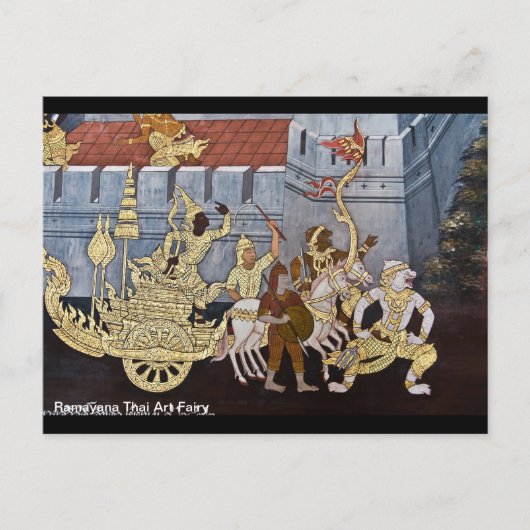 Ramayana Thai Art Fairy Postkarte (Vorderseite)