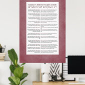 Rambams 13 Prinzipien des jüdischen Glaubens Dusty Poster (Heimbüro)
