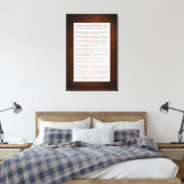 Rambams 13 Prinzipien des jüdischen Glaubens Rot-O Leinwanddruck (Insitu (Schlafzimmer))