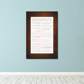 Rambams 13 Prinzipien des jüdischen Glaubens Rot-O Leinwanddruck (Insitu (Holzboden))