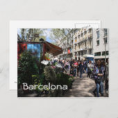 Rambla, Barcelona Postkarte (Vorne/Hinten)