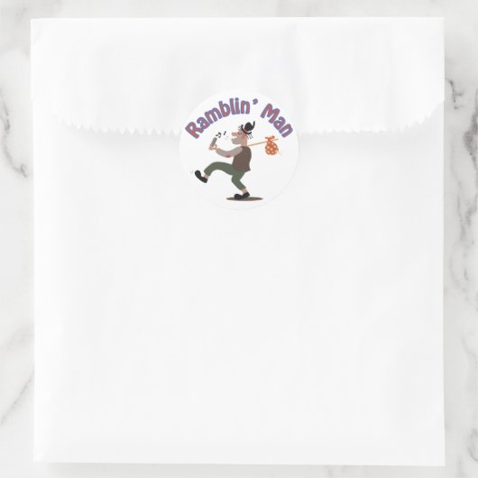 Ramblin Man Runder Aufkleber (Tasche)