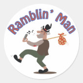 Ramblin Man Runder Aufkleber (Vorderseite)