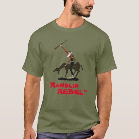 Ramblin Rebel Nose Art T - Shirt (Vorderseite)