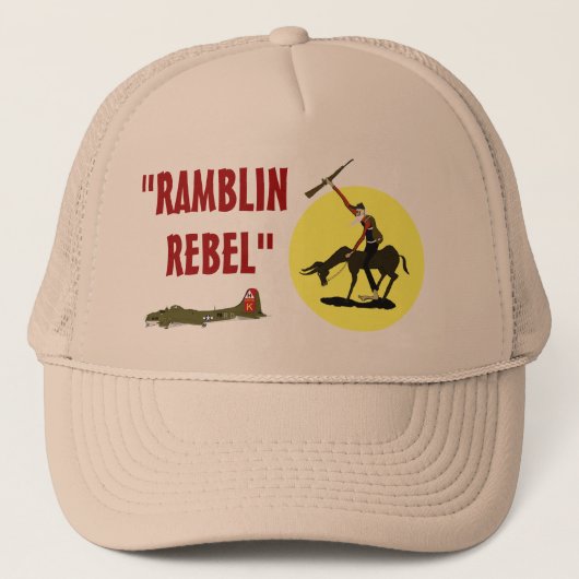 "RAMBLIN, REBEL" TRUCKERKAPPE (Vorderseite)