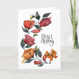 Rambling Rose Peace and Joycard Feiertagskarte