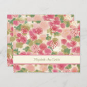 Rambling Rose Personalisiert Stationery Mitteilungskarte (Vorne/Hinten)
