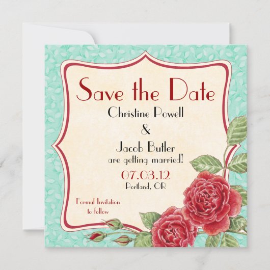 Rambling Rose - Save the Date (Vorderseite)