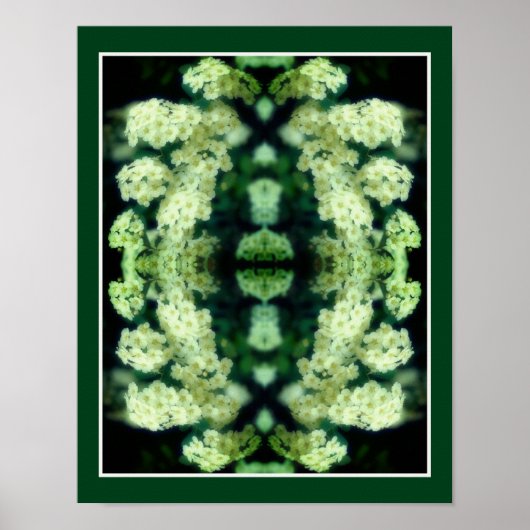 Rambling Wild White Roses Abstrakt Poster (Vorne)
