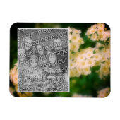 Rambling Wild White Roses hinzufügen Ihr Foto Magnet (Horizontal)