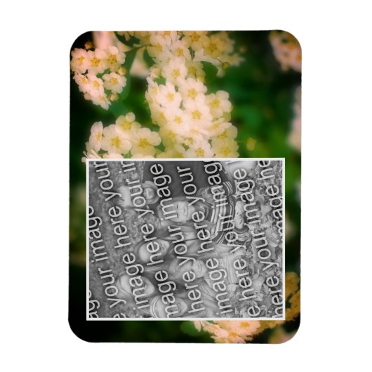 Rambling Wild White Roses hinzufügen Ihr Foto Magnet (Vertikal)