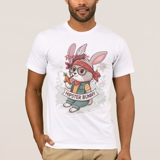 Rambo der Hipster Bunny T-Shirt (Vorderseite)