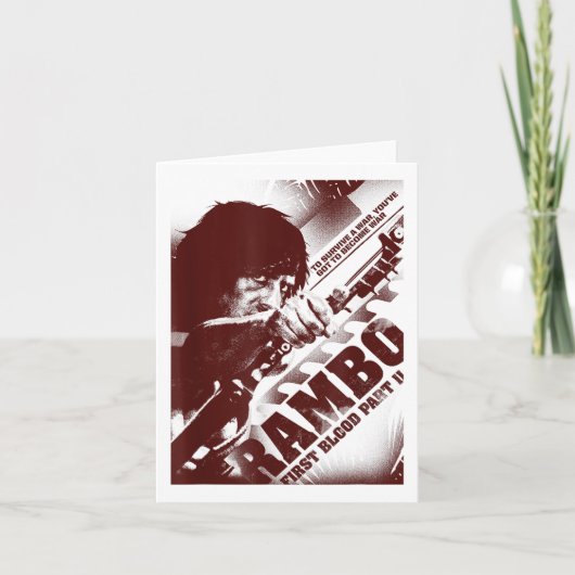 Rambo Erstes Blut Teil II Sie Got, Krieg zu werden Karte (Vorderseite)