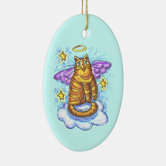 Rambo Kitty Cat Angel individuelle Name Ornament (Rechts)