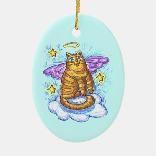 Rambo Kitty Cat Angel individuelle Name Ornament (Vorne)