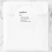 RAMBRO RUNDER AUFKLEBER (Tasche)