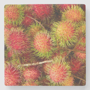Rambutan-Frucht auf dem Can Duoc-Markt Steinuntersetzer