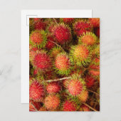Rambutan Fruit auf dem Can Duoc Market Postkarte (Vorne/Hinten)