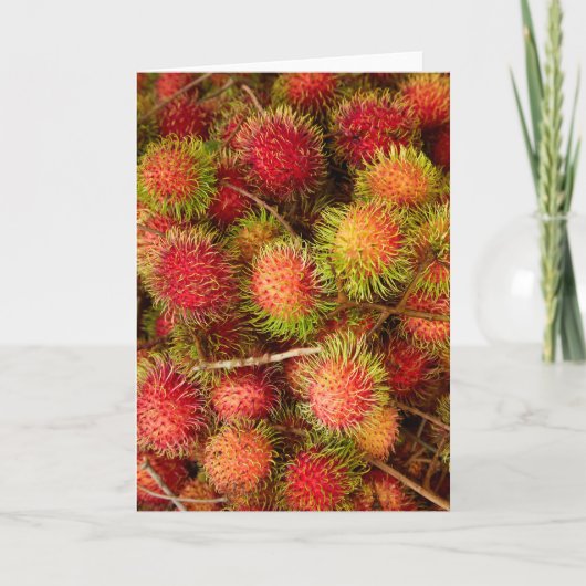 Rambutan Fruit auf dem Markt von Can Duoc Karte (Vorderseite)