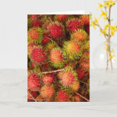 Rambutan Fruit auf dem Markt von Can Duoc Karte (Gelbe Blume)