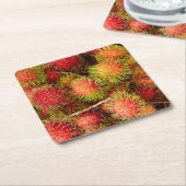 Rambutan Fruit auf dem Markt von Can Duoc Rechteckiger Pappuntersetzer (angewinkelt)