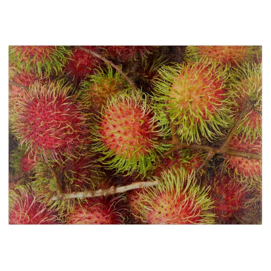 Rambutan Fruit auf dem Markt von Can Duoc Schneidebrett (Vorderseite)