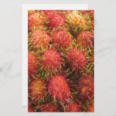 Rambutan Tropical Fruit Briefpapier (Vorne/Hinten)
