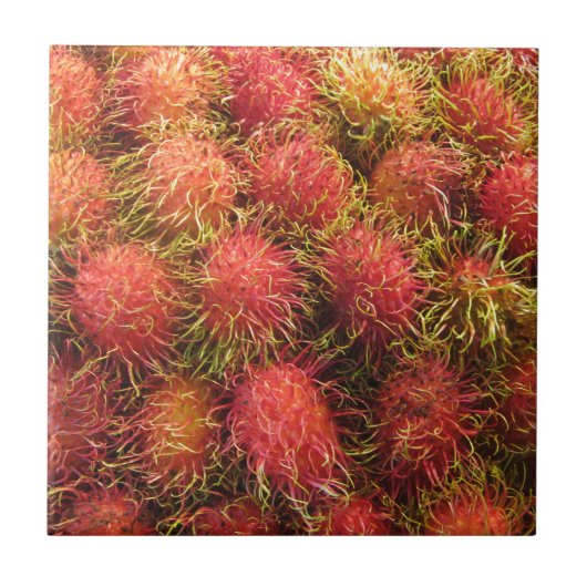 Rambutan Tropical Fruit Fliese (Vorderseite)